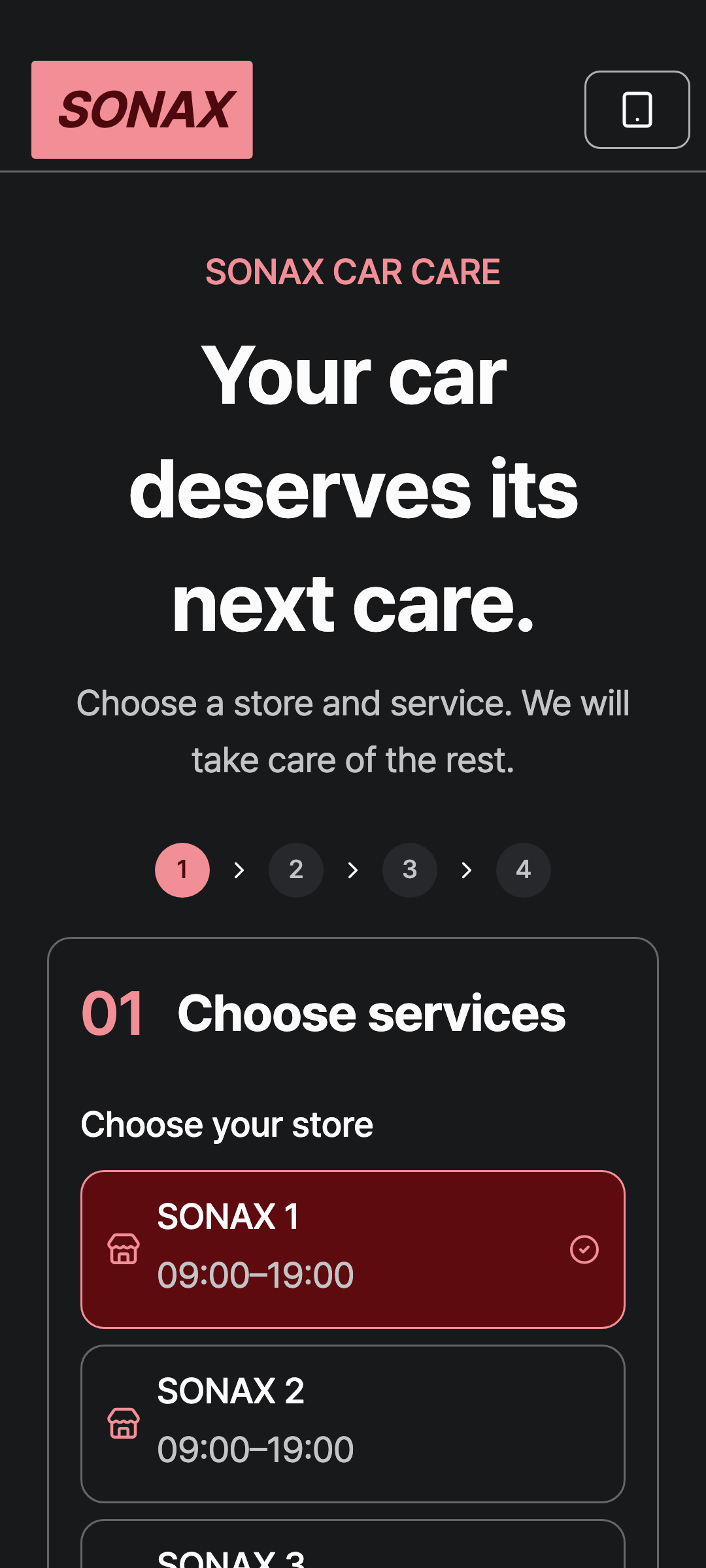 booking_step_0 — phone · dark · en · text 1.3x