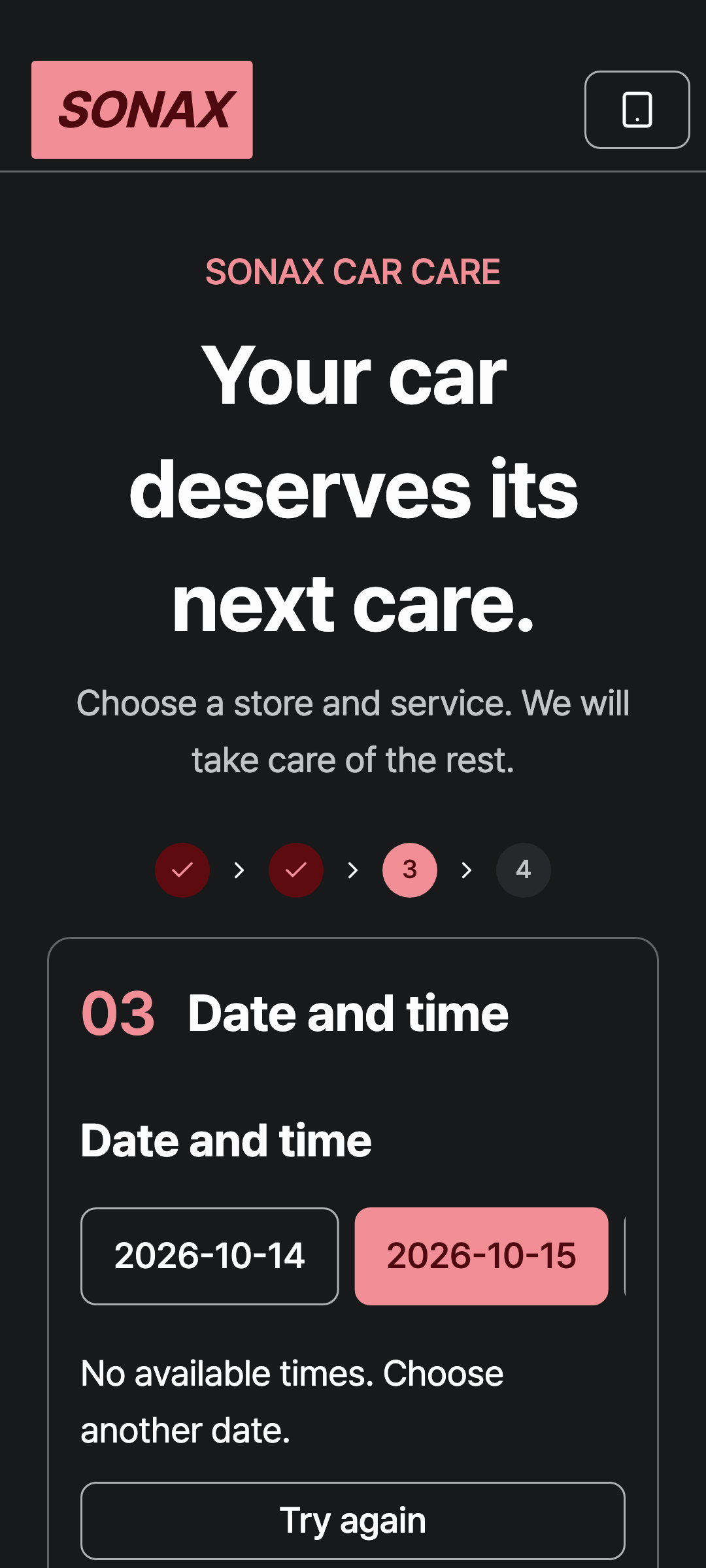booking_step_2 — phone · dark · en · text 1.3x