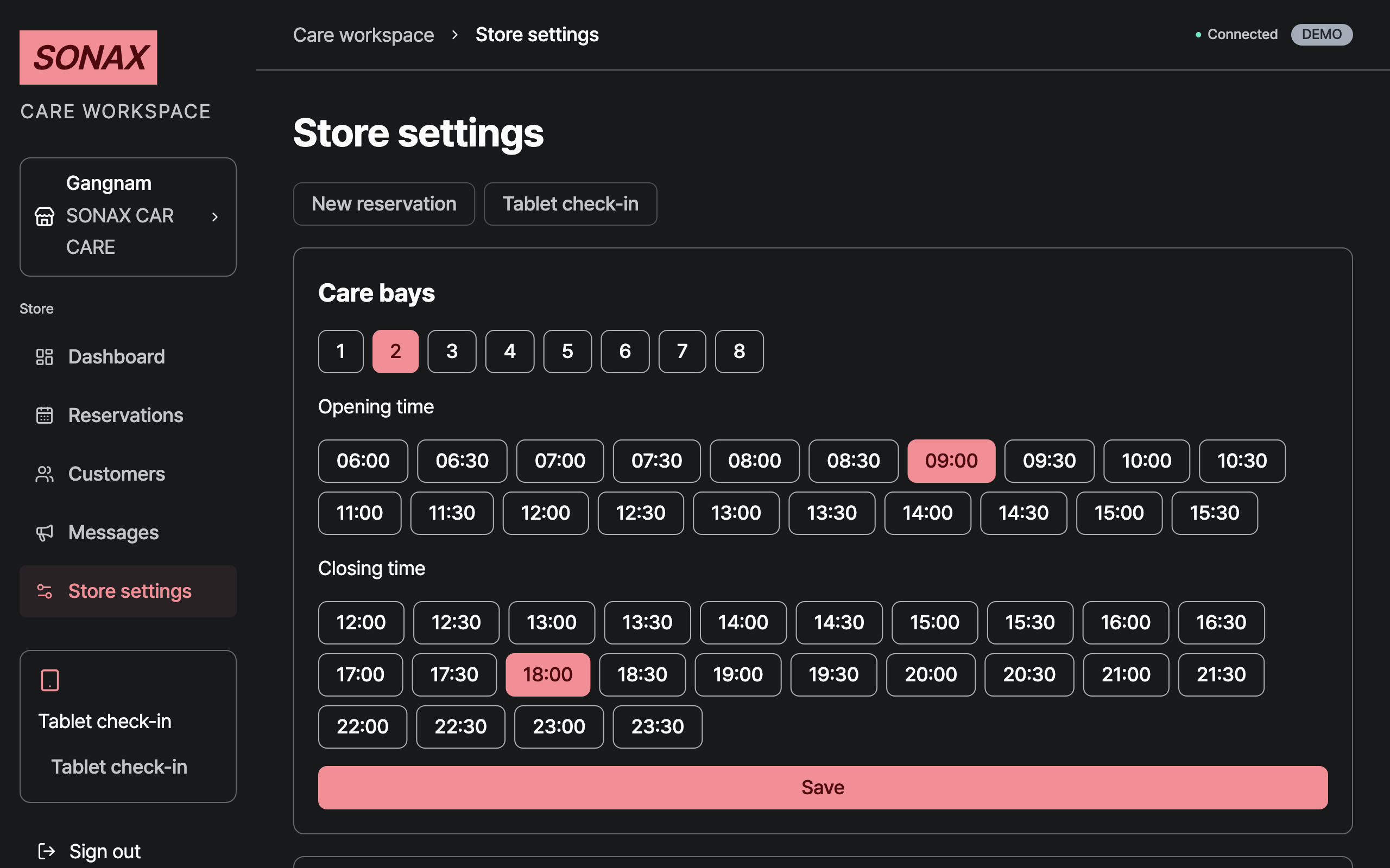 settings — desktop · dark · en · text 1.3x