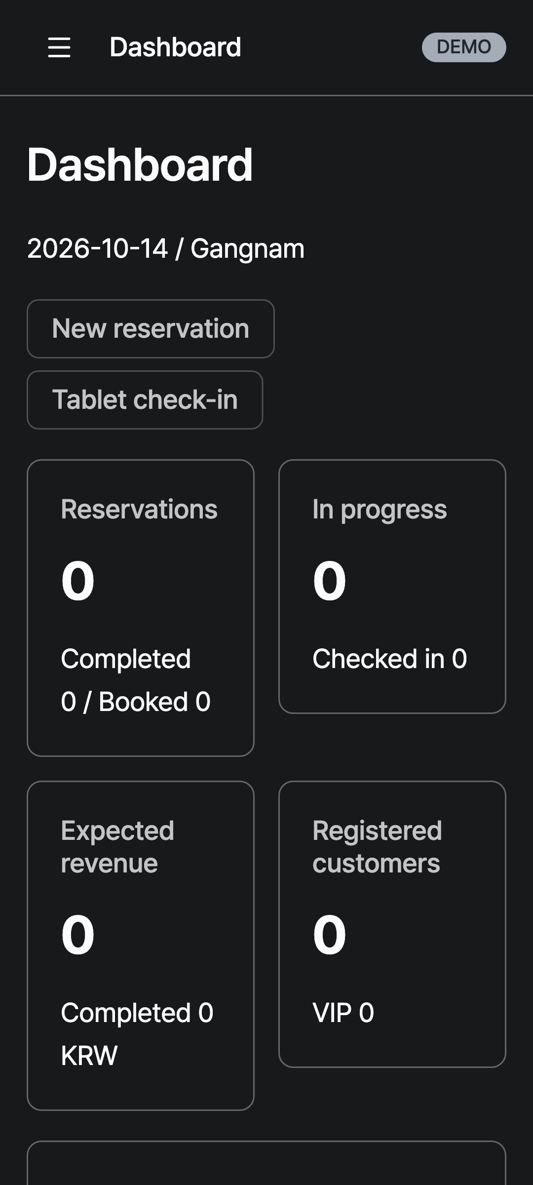 workspace_empty — phone · dark · en · text 1.3x